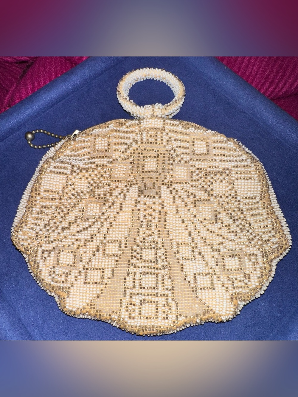 Vintage Art Deco 1930’s Beaded Shell Clutch Bag made in Czechoslovakia
